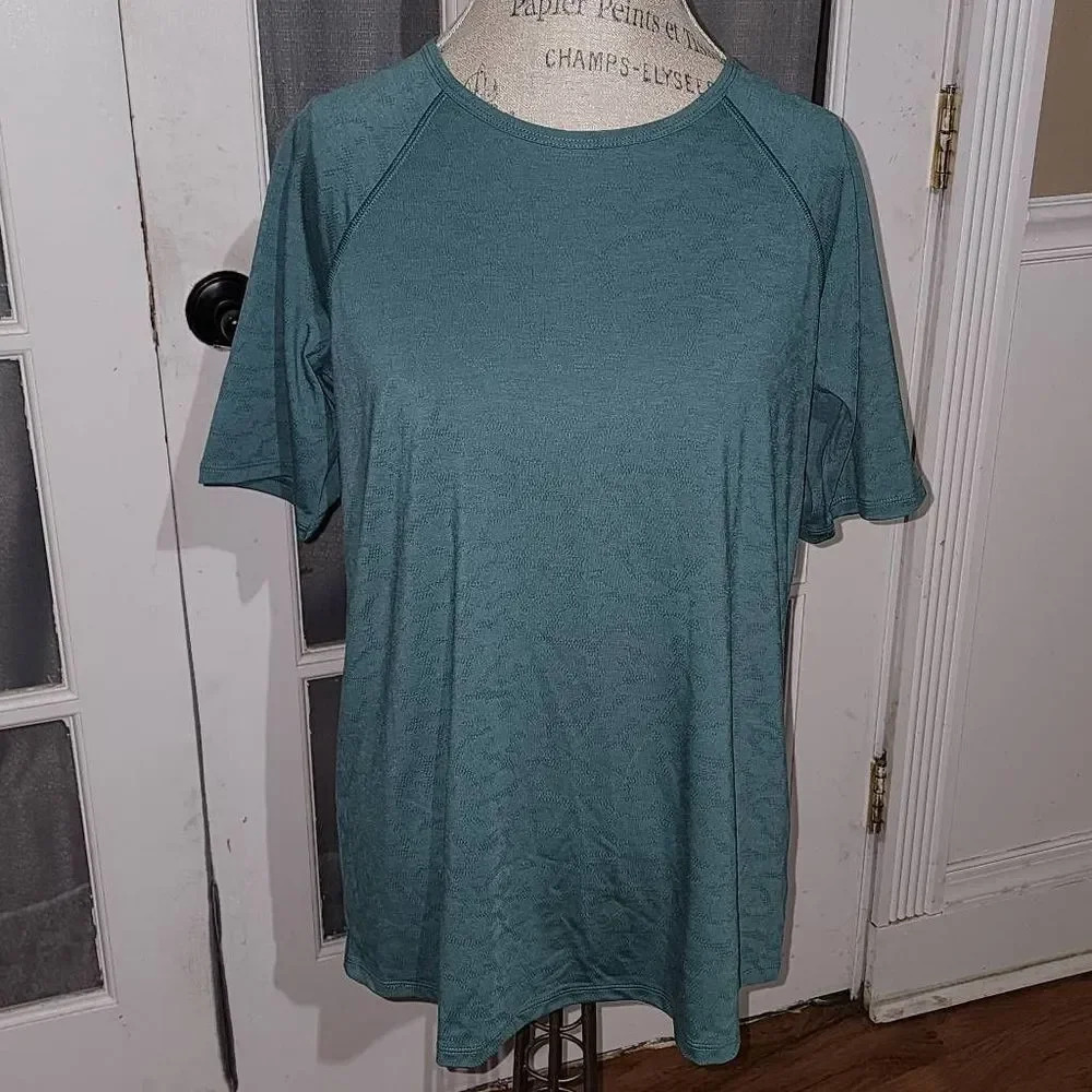 NWT Duluth Trading‎ Company Womens Airdirance 3/4 Green Raglan Tshirt Medium New